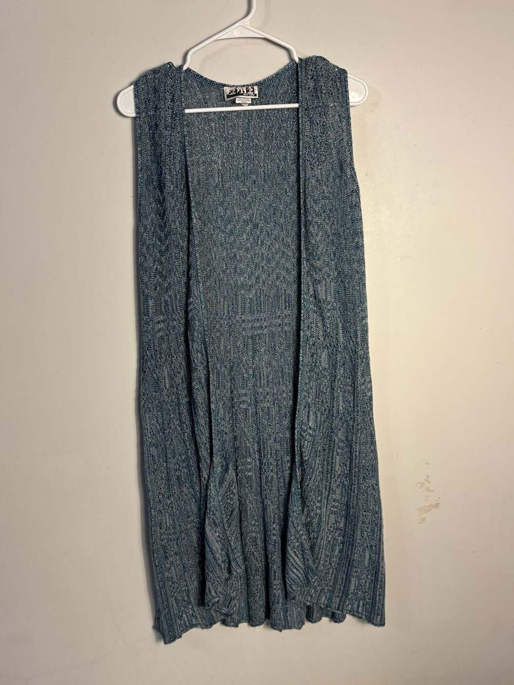 Vintage 2 1 2 New York Open Front Duster Vest Size S 010-018